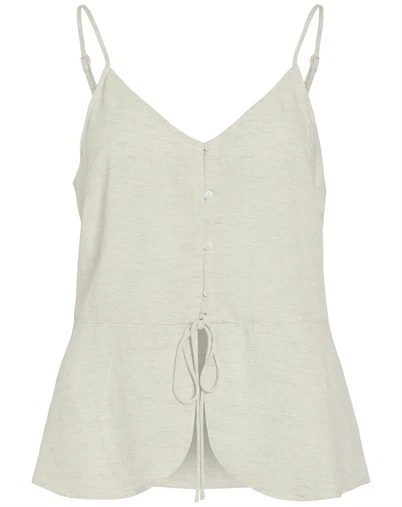 Vila - VIKeta Siglet Top - Super Light Natural Melan